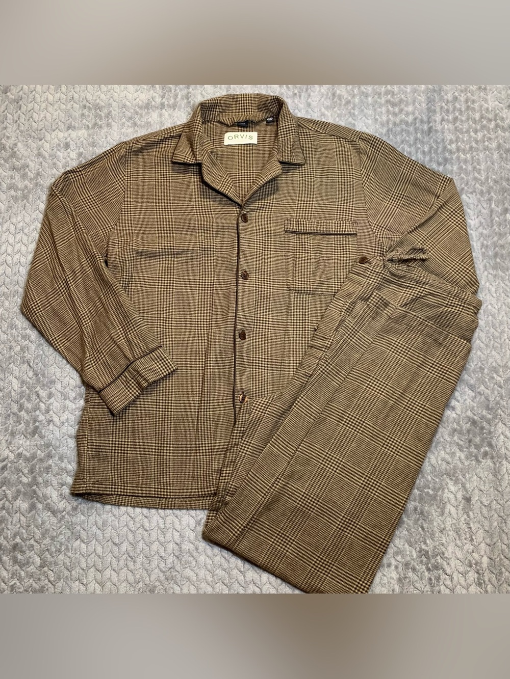 Orvis Brown Glen Plaid Two-Piece Set